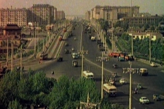 Мазур Ольга Крестовский путепровод, с зеленью и трамваями, 1960